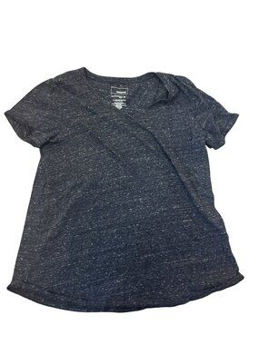 Sonoma Goods For Life Womens Everyday Tee M Heathered Blue Cotton Blend